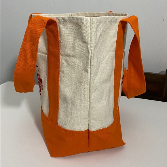 Trader Joe’s Orange and Cream Tote Bag - Picture 2 of 4